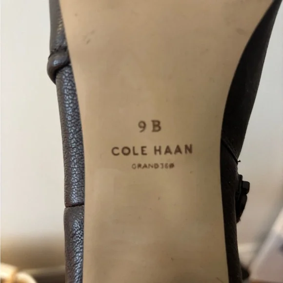 Cole Haan Brown Ankle Booties with Block Heel - Picture 2 of 3